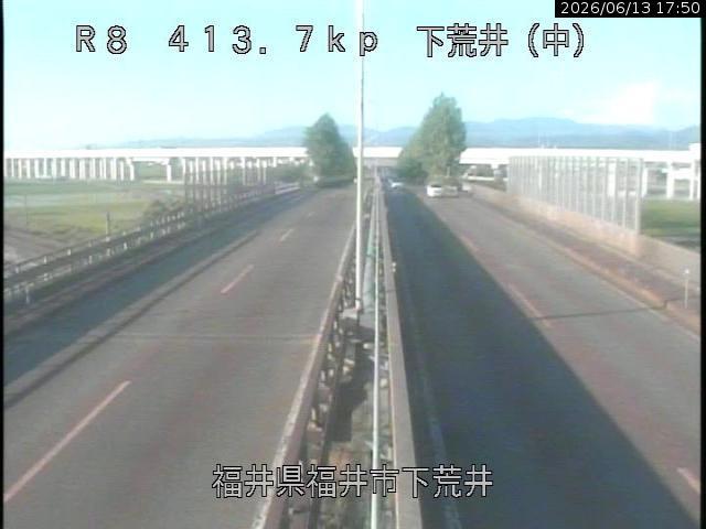 福井バイパスの渋滞ライブカメラ「下荒井ライブカメラ」のライブ画像